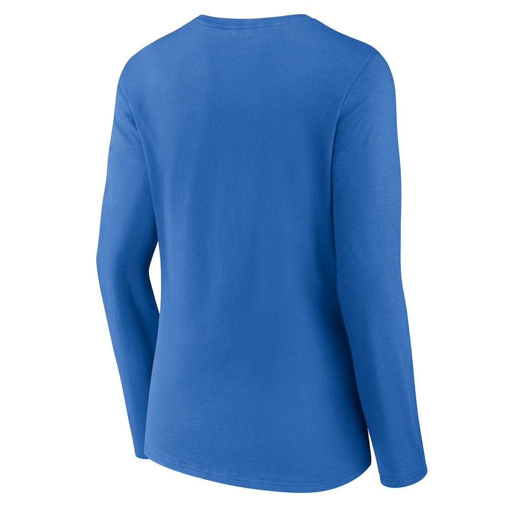 Los Angeles Chargers Women's Wordmark Long Sleeve V-Neck T-Shirt - Powder Blue discount