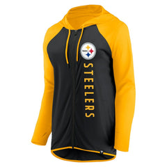 Pittsburgh Steelers Women's Forever Fan Full-Zip Hoodie - Black/Gold for sale
