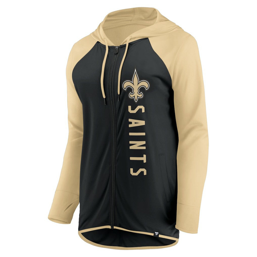 New Orleans Saints Women's Forever Fan Full-Zip Hoodie - Black/Gold for sale