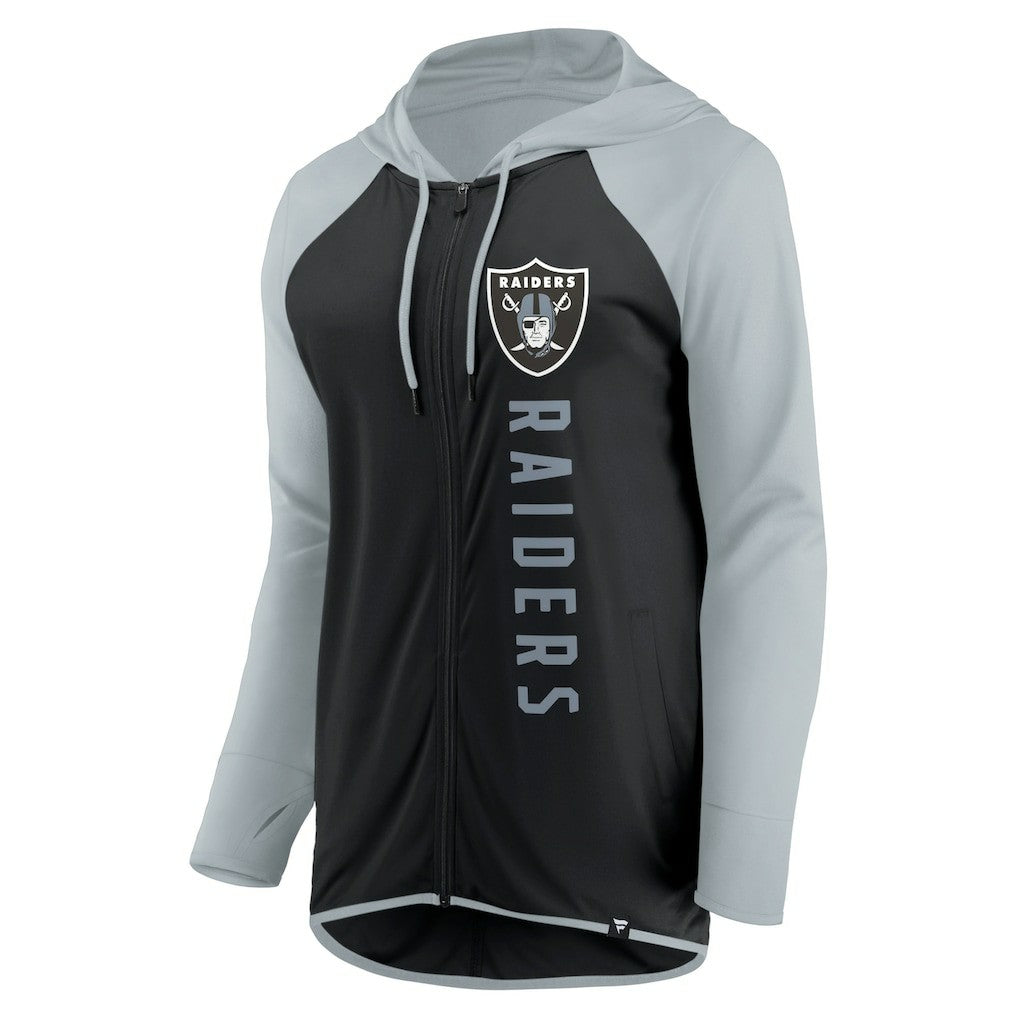 Las Vegas Raiders Women's Forever Fan Full-Zip Hoodie - Black/Silver sale