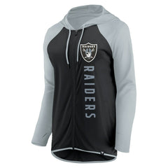 Las Vegas Raiders Women's Forever Fan Full-Zip Hoodie - Black/Silver sale