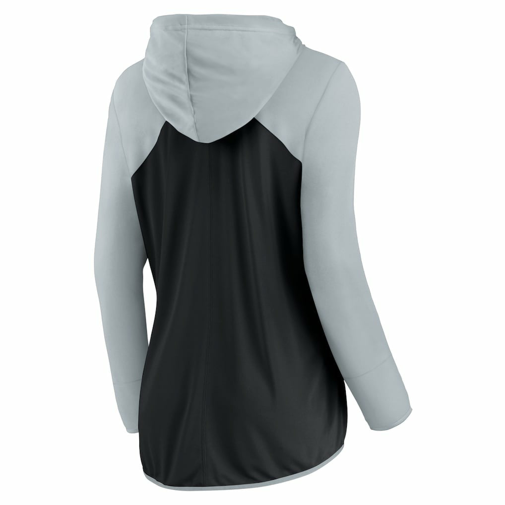 Las Vegas Raiders Women's Forever Fan Full-Zip Hoodie - Black/Silver sale