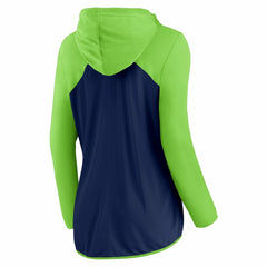 Seattle Seahawks Women's Forever Fan Full-Zip Hoodie - College Navy/Neon Green outlet