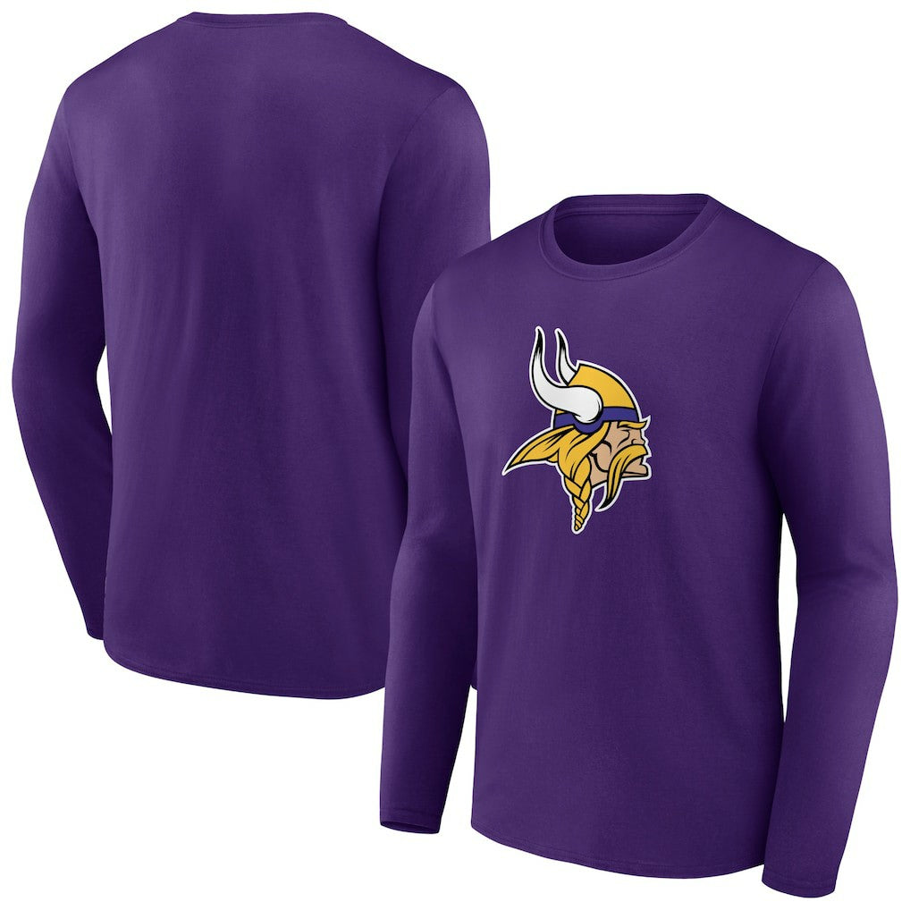 Minnesota Vikings Primary Team Logo Long Sleeve T-Shirt - Purple online