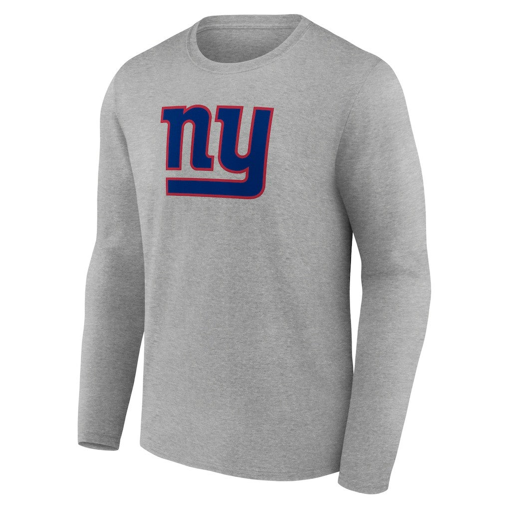 New York Giants Primary Team Logo Long Sleeve T-Shirt - Heather Gray on sale