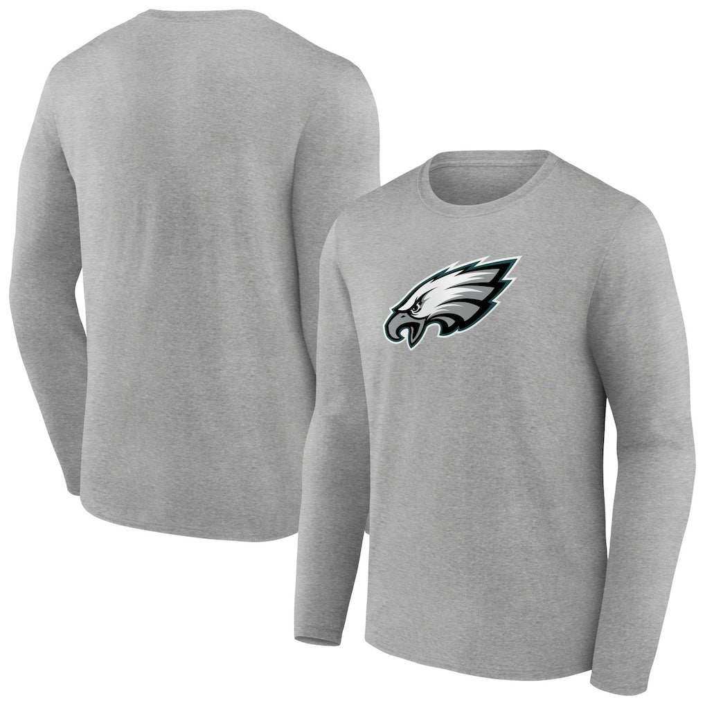 Philadelphia Eagles Primary Team Logo Long Sleeve T-Shirt - Heather Gray outlet