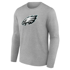 Philadelphia Eagles Primary Team Logo Long Sleeve T-Shirt - Heather Gray outlet