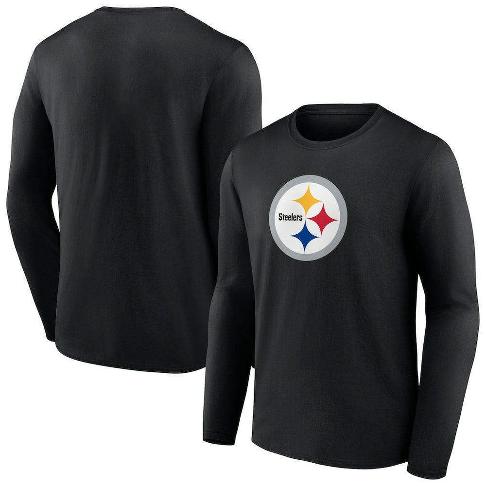 Pittsburgh Steelers Primary Team Logo Long Sleeve T-Shirt - Black sale