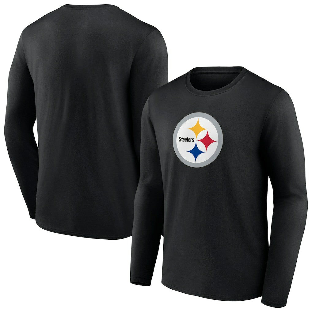 Pittsburgh Steelers Primary Team Logo Long Sleeve T-Shirt - Black sale