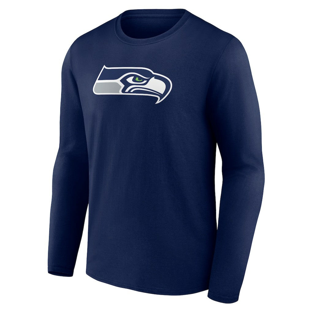 Seattle Seahawks Primary Team Logo Long Sleeve T-Shirt - College Navy for sale
