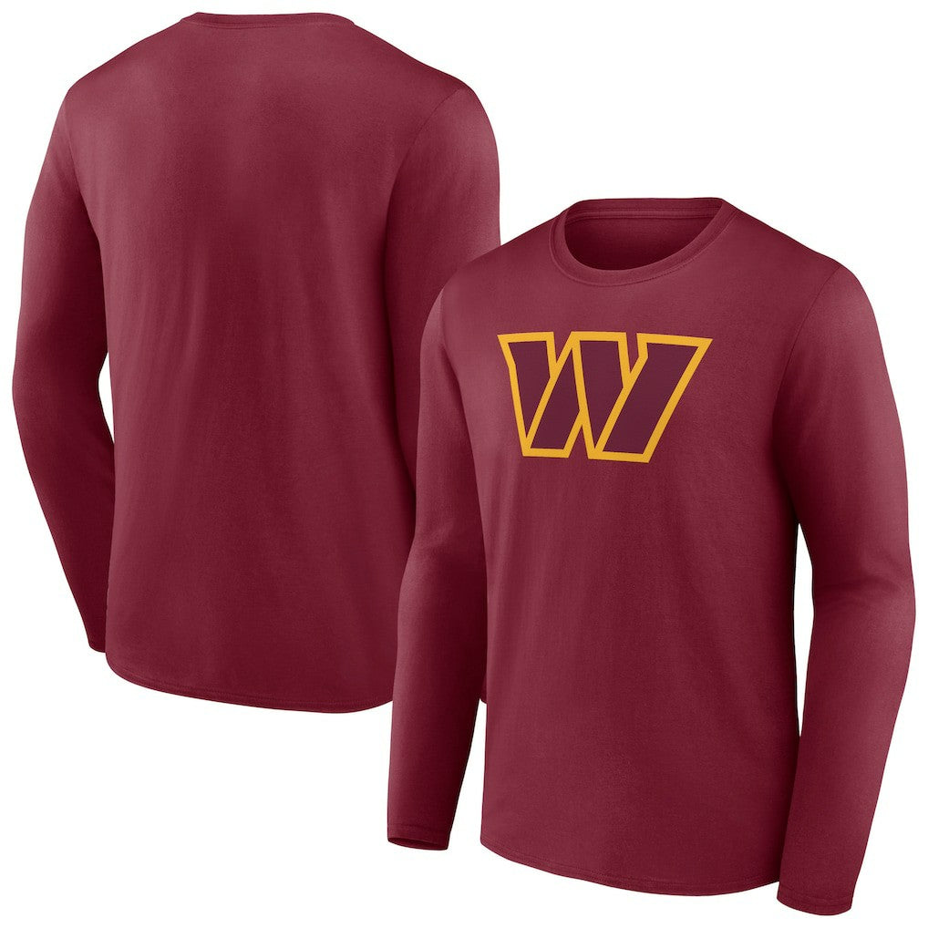 Washington Commanders Primary Team Logo Long Sleeve T-Shirt - Burgundy discount