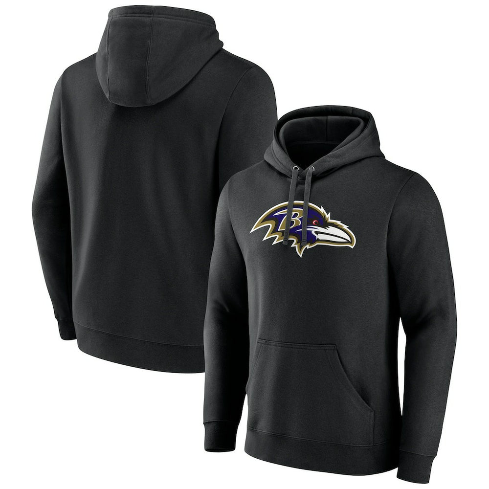 Baltimore Ravens Primary Team Logo Fitted Pullover Hoodie - Black cheap
