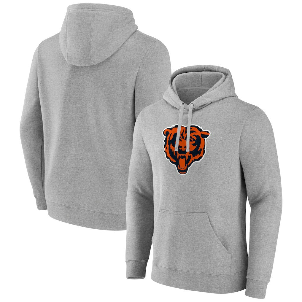 Chicago Bears Primary Team Logo Fitted Pullover Hoodie - Heather Gray outlet