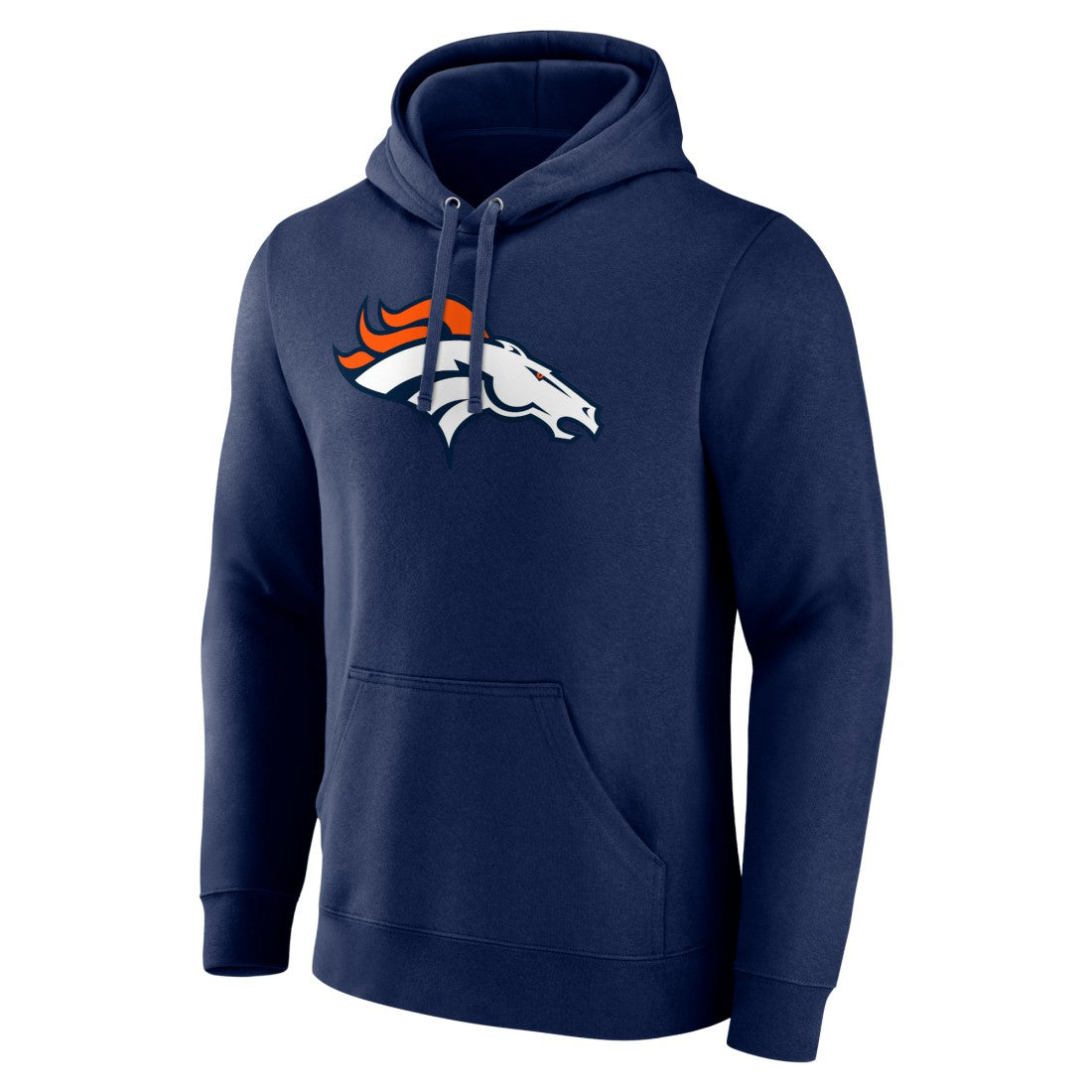 Denver Broncos Primary Team Logo Fitted Pullover Hoodie - Navy on sale