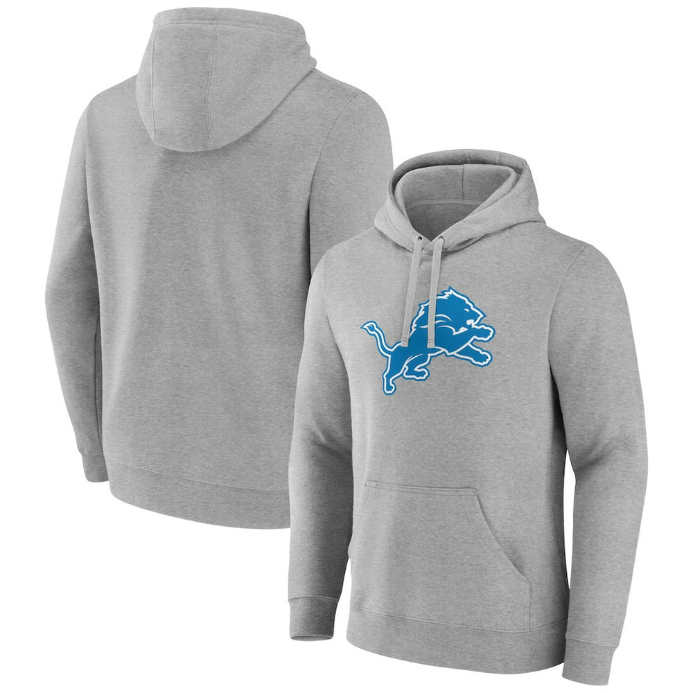 Detroit Lions Primary Team Logo Fitted Pullover Hoodie - Heather Gray sale