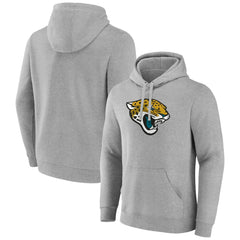 Jacksonville Jaguars Primary Team Logo Fitted Pullover Hoodie - Heather Gray for sale