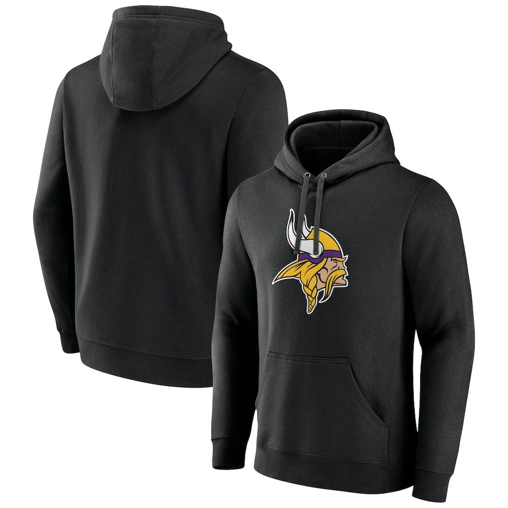 Minnesota Vikings Primary Team Logo Fitted Pullover Hoodie - Black discount