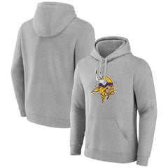 Minnesota Vikings Primary Team Logo Fitted Pullover Hoodie - Heather Gray online