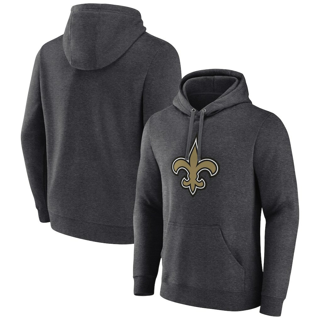 New Orleans Saints Primary Team Logo Fitted Pullover Hoodie - Charcoal cheap