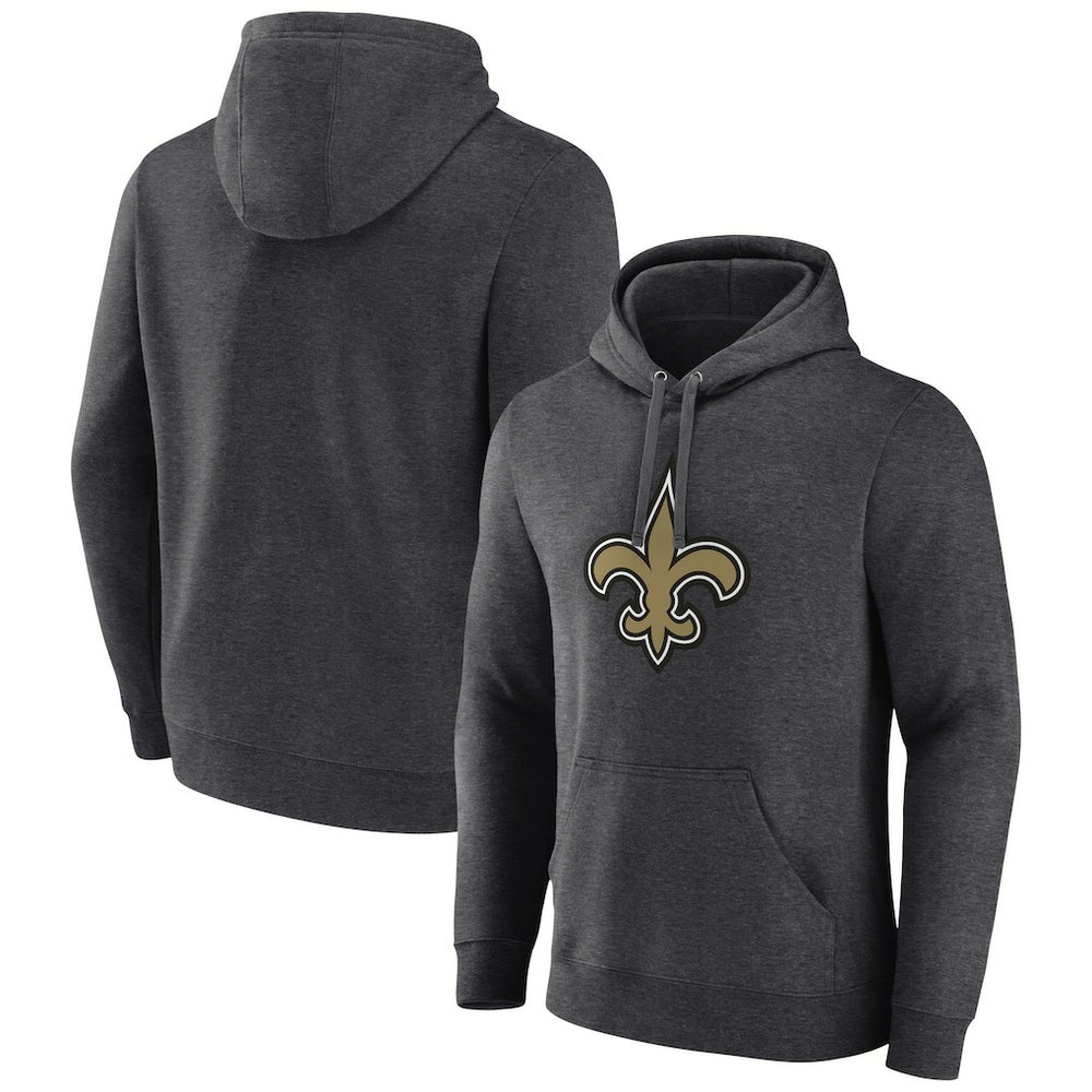 New Orleans Saints Primary Team Logo Fitted Pullover Hoodie - Charcoal cheap