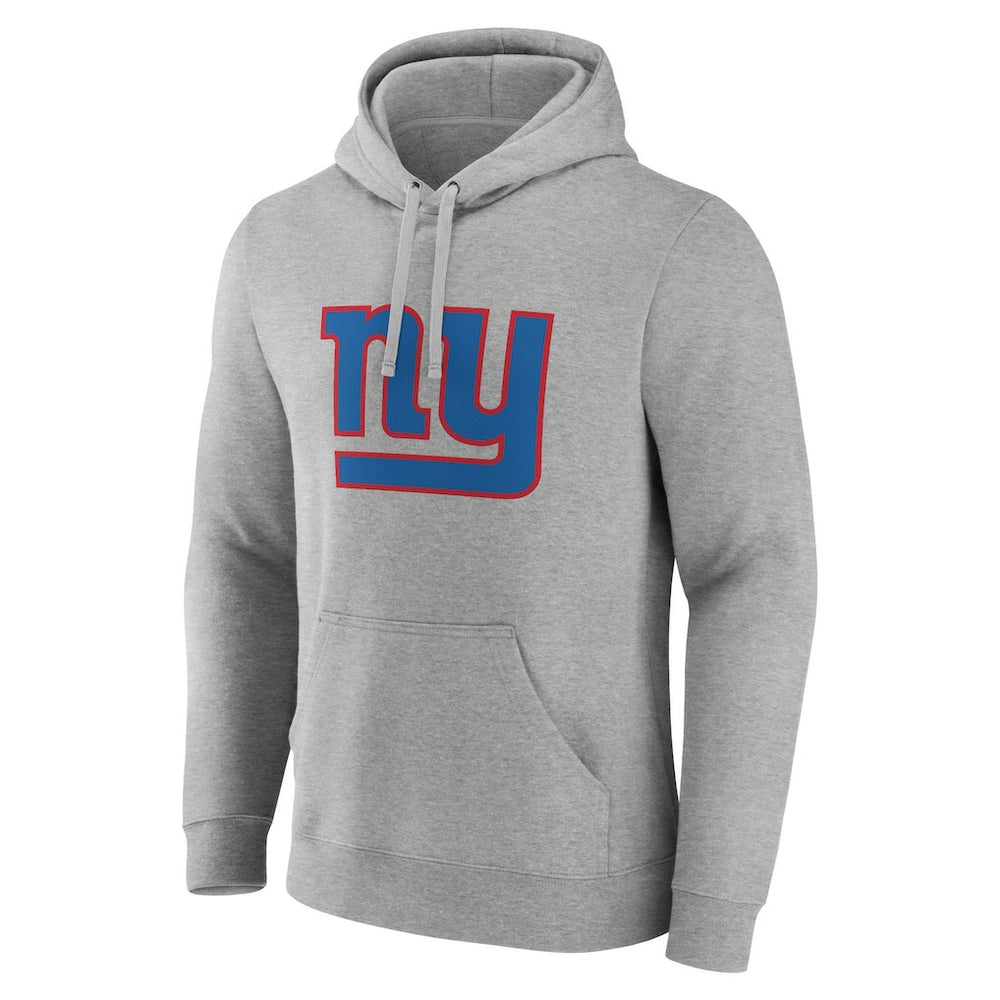 New York Giants Primary Team Logo Fitted Pullover Hoodie - Heather Gray on sale