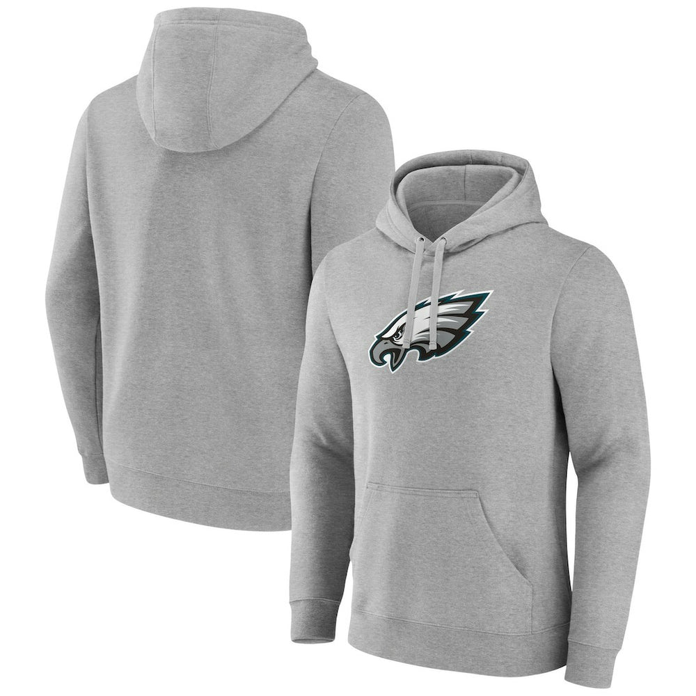 Philadelphia Eagles Primary Team Logo Fitted Pullover Hoodie - Heather Gray cheap