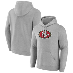San Francisco 49ers Primary Team Logo Fitted Pullover Hoodie - Heather Gray on sale
