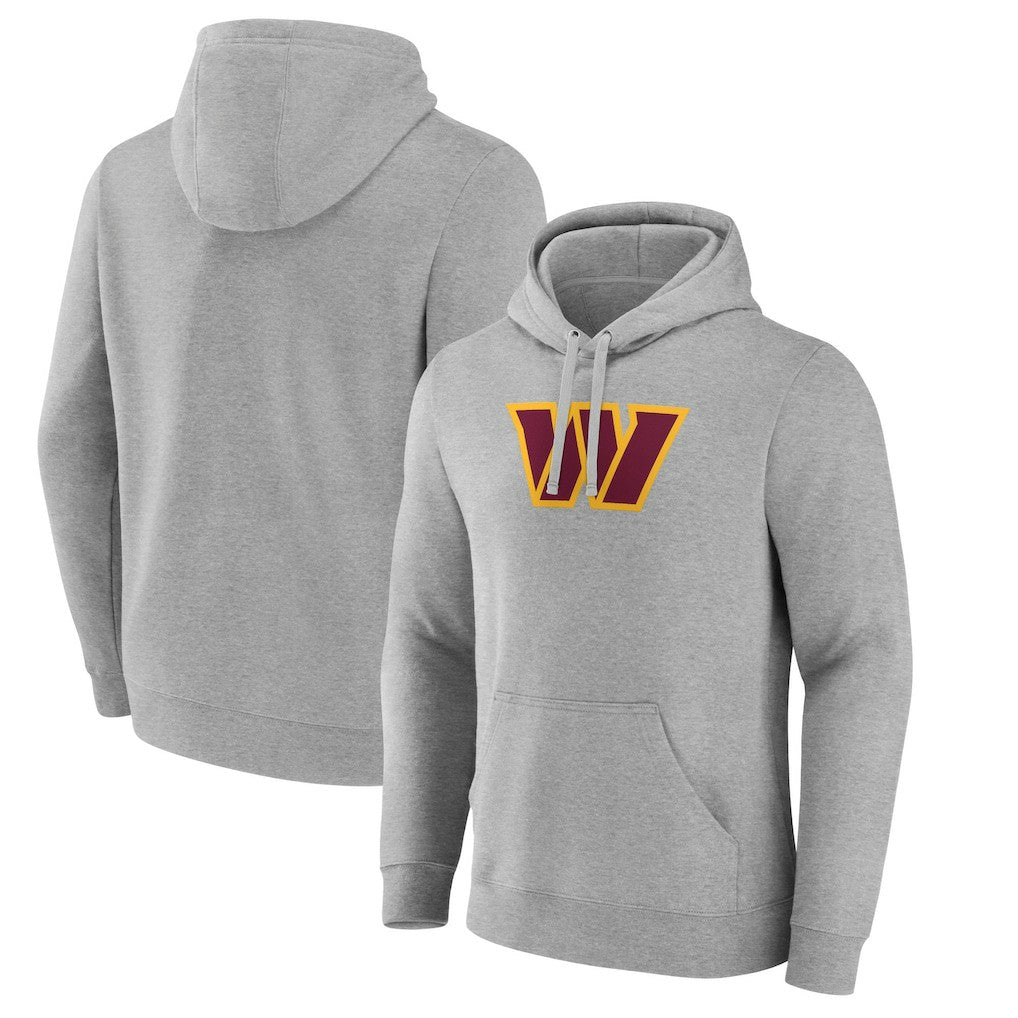 Washington Commanders Primary Team Logo Fitted Pullover Hoodie - Heather Gray for sale