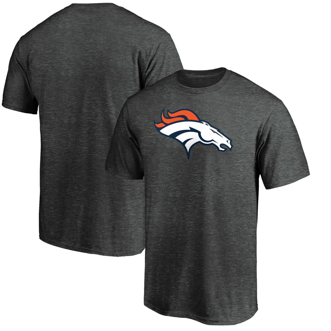 Denver Broncos Primary Logo T-Shirt - Heather Charcoal discount