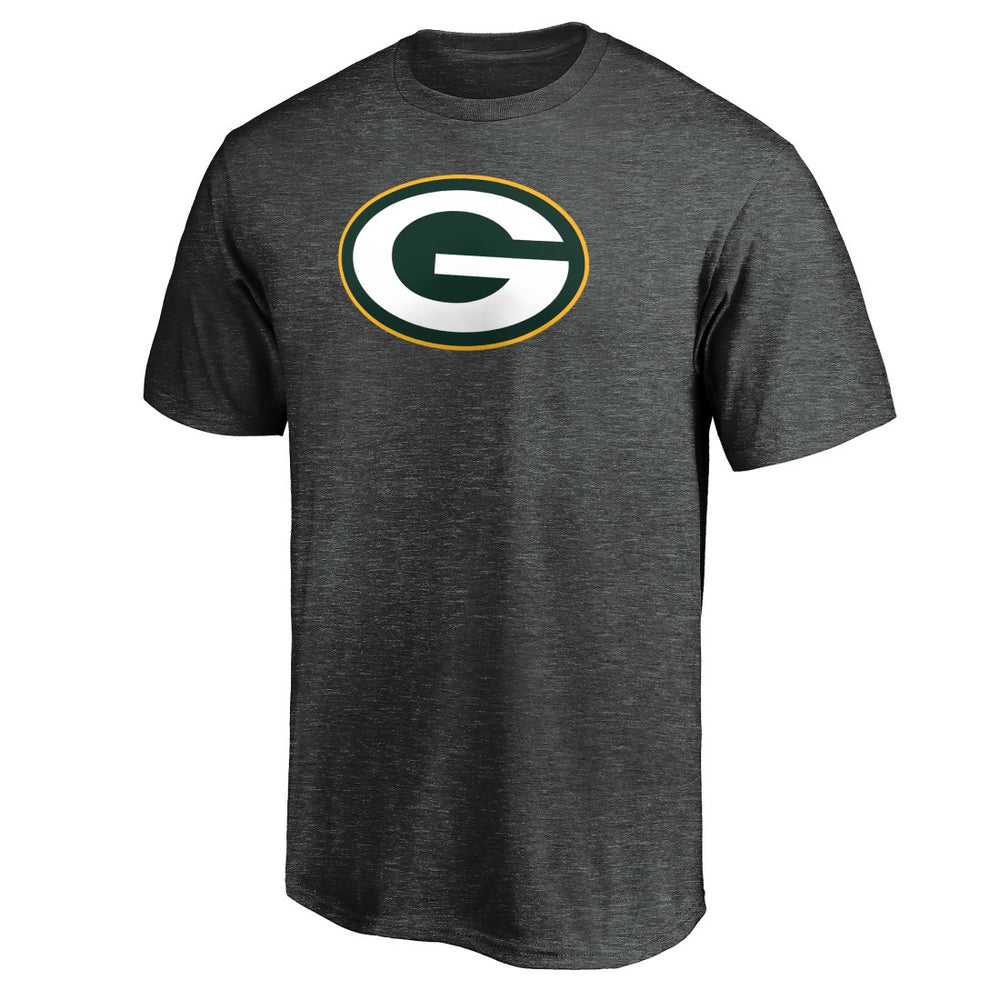 Green Bay Packers Primary Logo T-Shirt - Heather Charcoal outlet