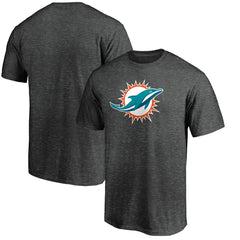 Miami Dolphins Primary Logo T-Shirt - Heather Charcoal cheap