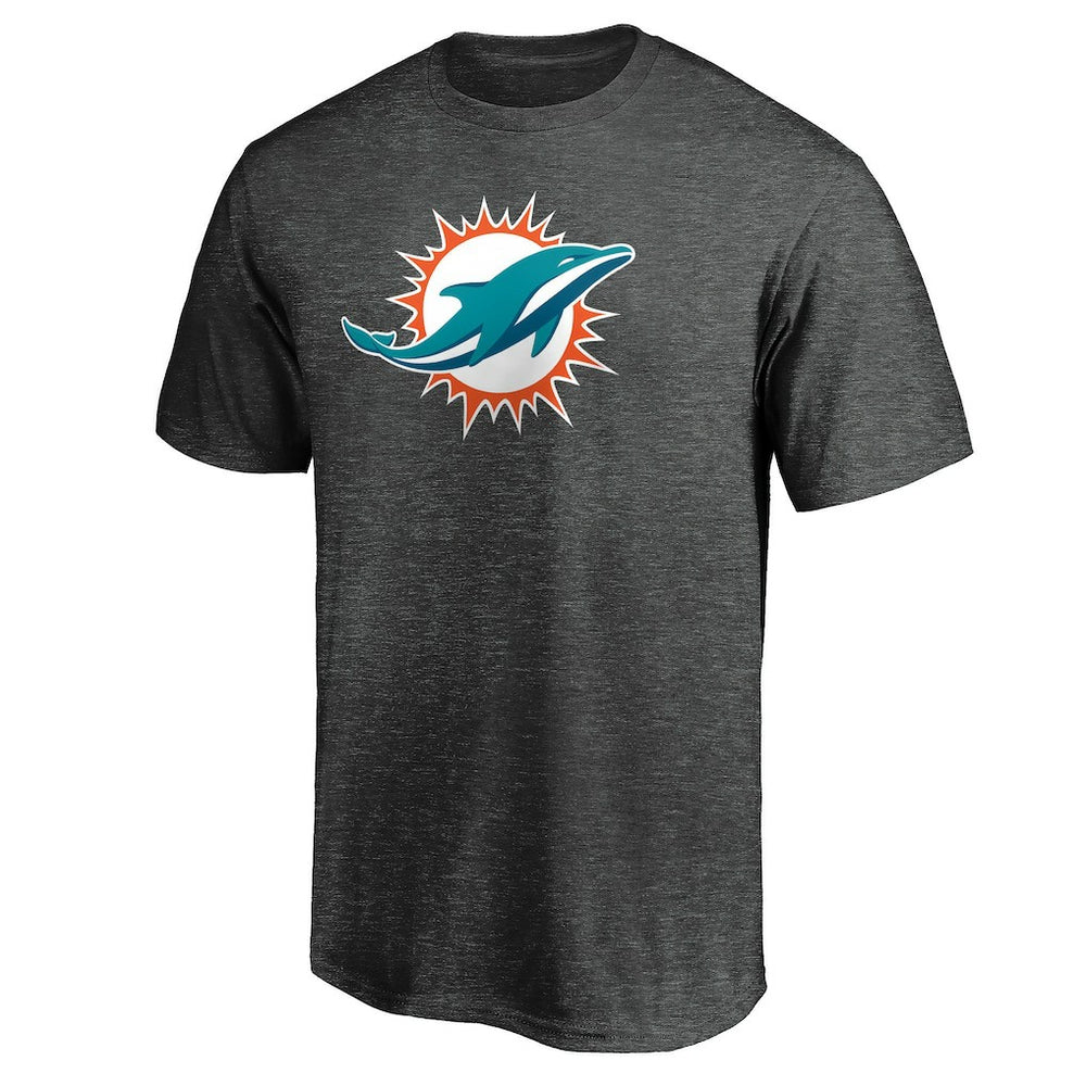 Miami Dolphins Primary Logo T-Shirt - Heather Charcoal cheap