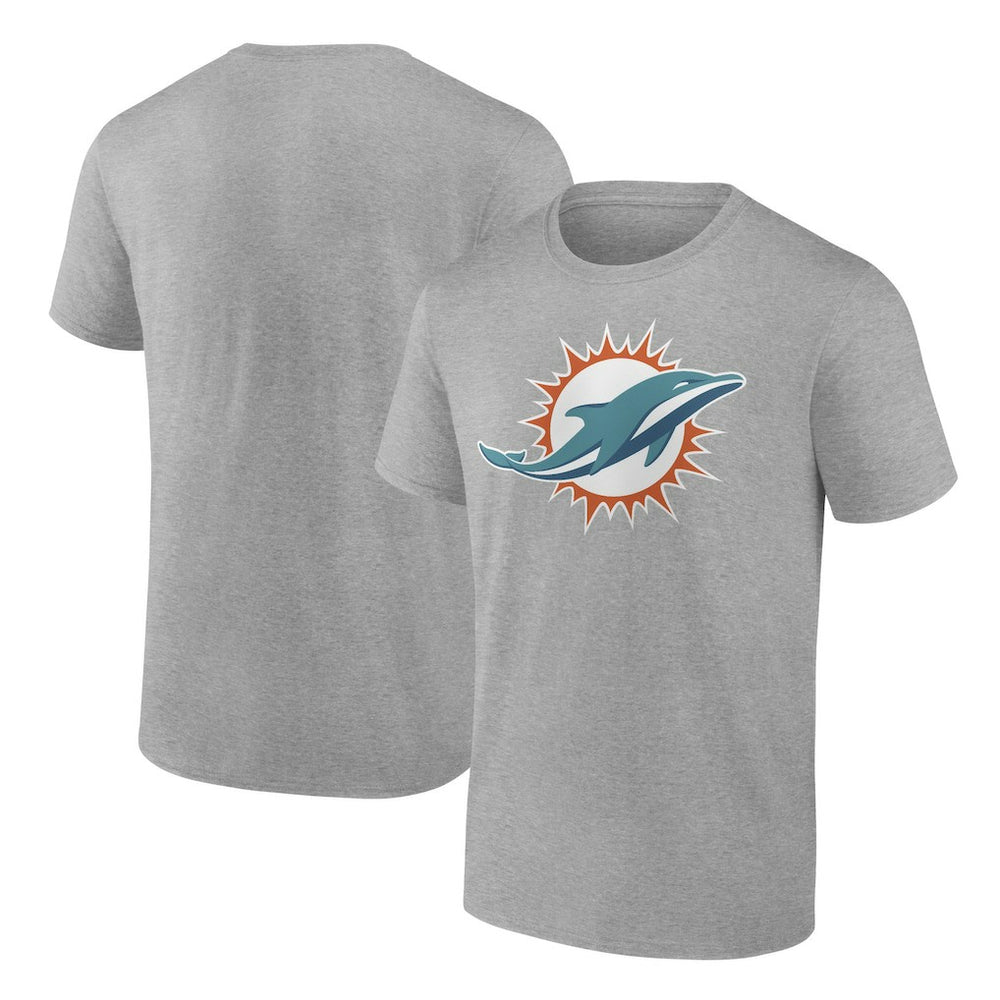 Miami Dolphins Primary Logo T-Shirt - Heather Gray cheap