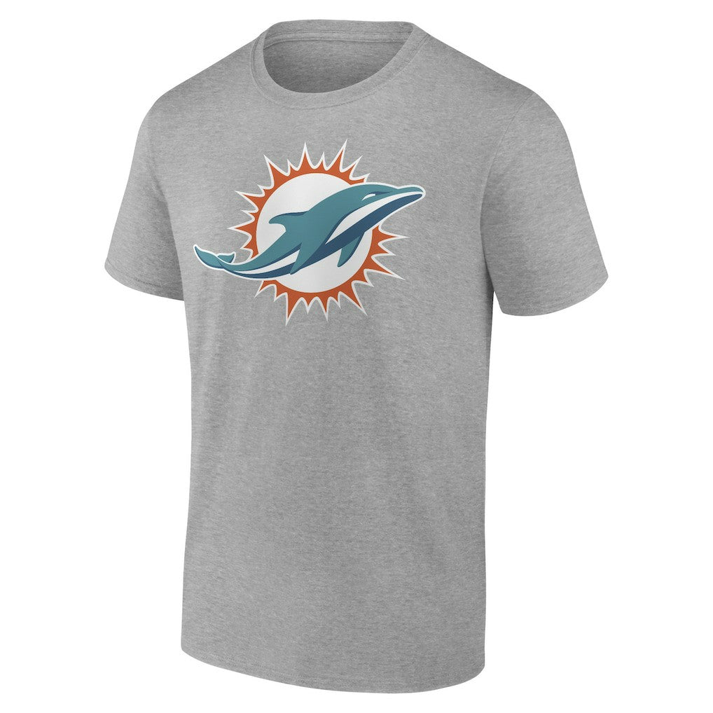 Miami Dolphins Primary Logo T-Shirt - Heather Gray cheap
