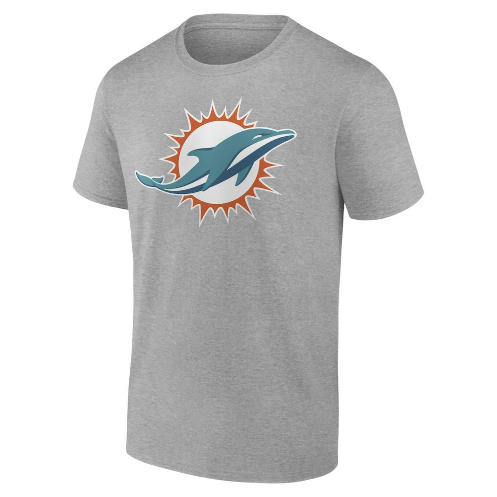 Miami Dolphins Primary Logo T-Shirt - Heather Gray cheap