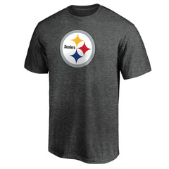 Pittsburgh Steelers Primary Logo T-Shirt - Heather Charcoal discount