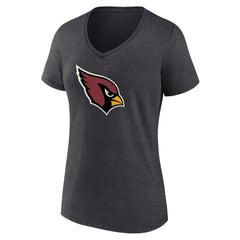 Arizona Cardinals Women's Primary Logo V-Neck T-Shirt - Charcoal on sale