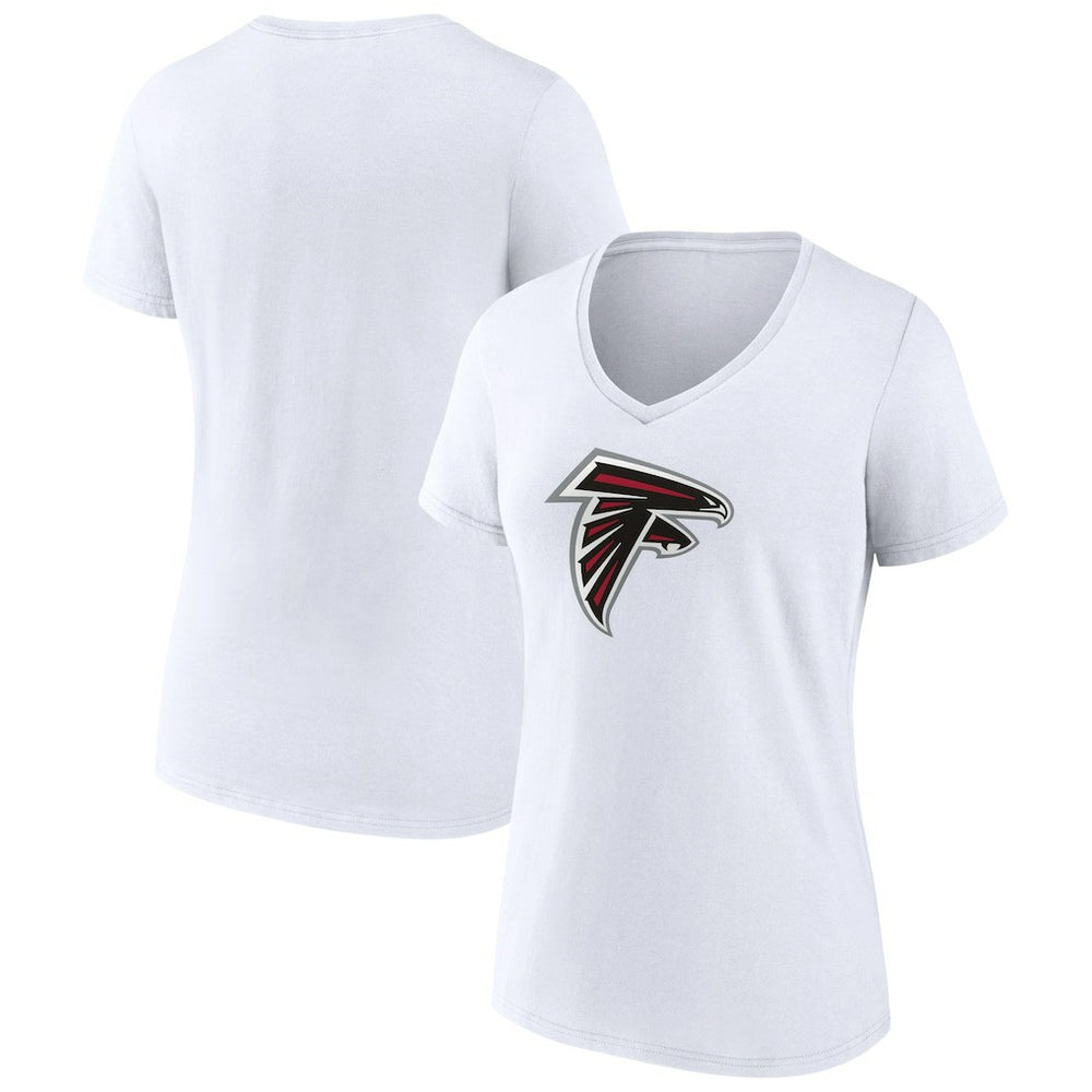Atlanta Falcons Women's Primary Team Logo V-Neck T-Shirt - White on sale