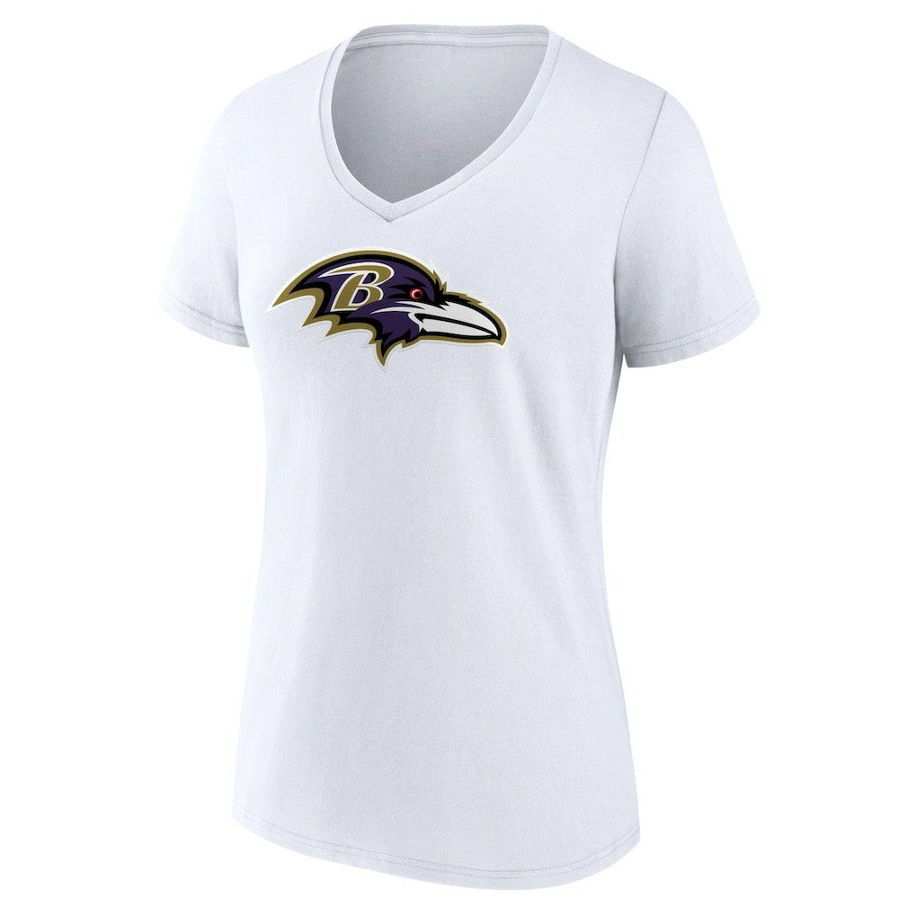 Baltimore Ravens Women's Primary Team Logo V-Neck T-Shirt - White outlet