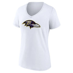 Baltimore Ravens Women's Primary Team Logo V-Neck T-Shirt - White outlet