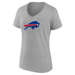 Buffalo Bills Women's Primary Team Logo V-Neck T-Shirt - Heather Gray online