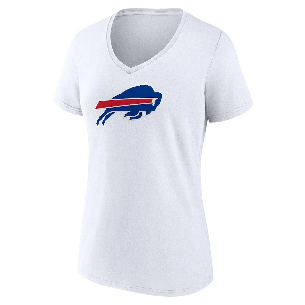 Buffalo Bills Women's Primary Team Logo V-Neck T-Shirt - White on sale