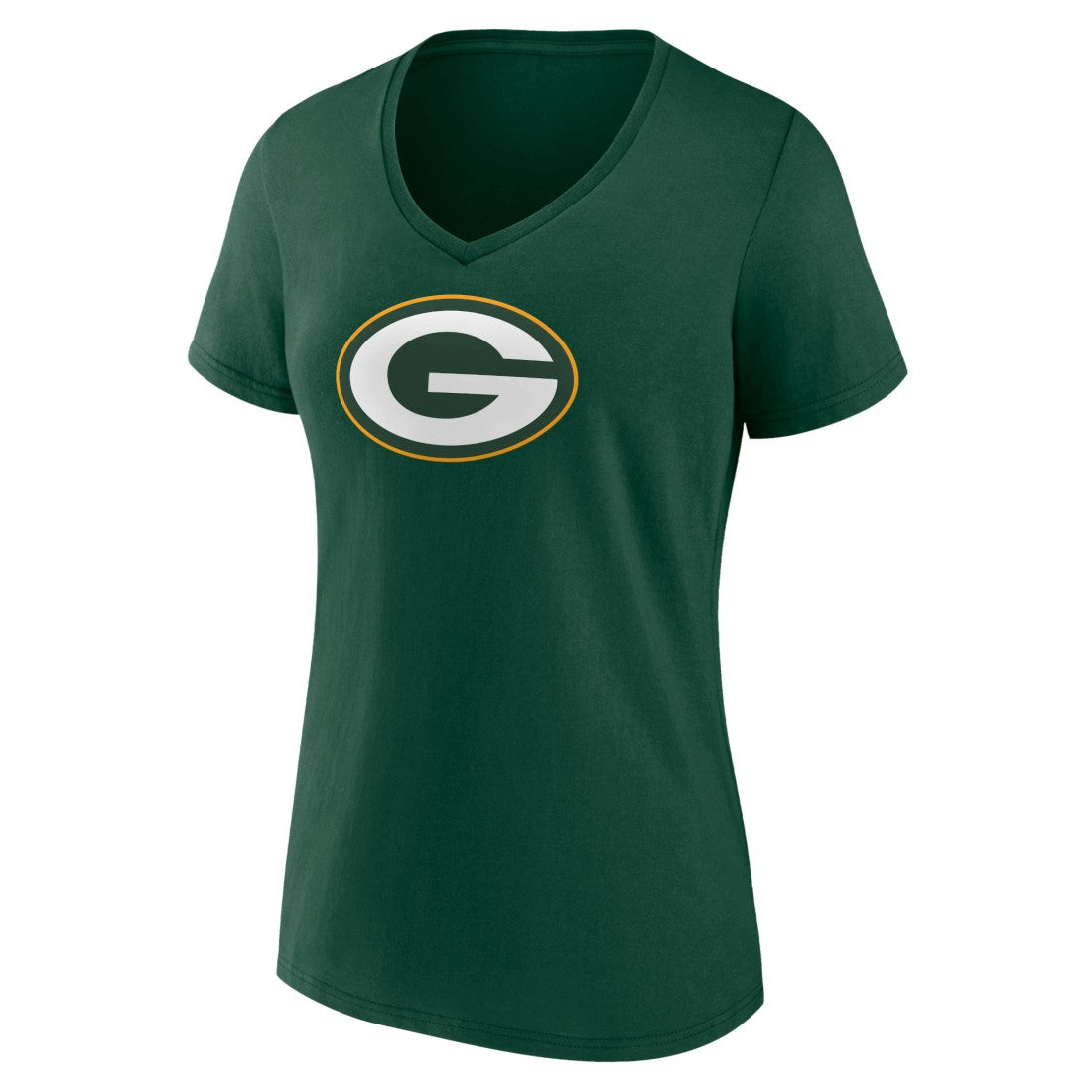 Green Bay Packers Women's Primary Team Logo V-Neck T-Shirt - Green sale
