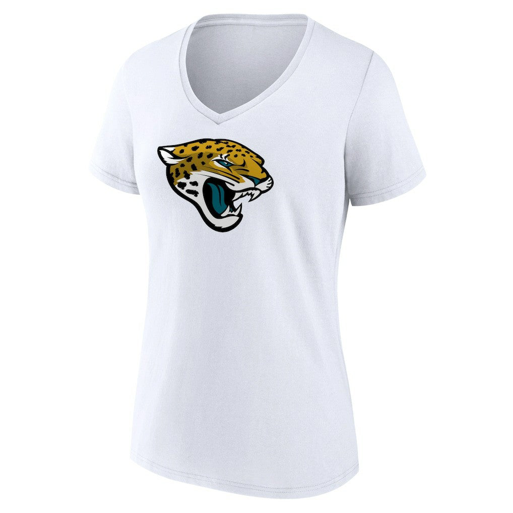 Jacksonville Jaguars Women's Primary Team Logo V-Neck T-Shirt - White online