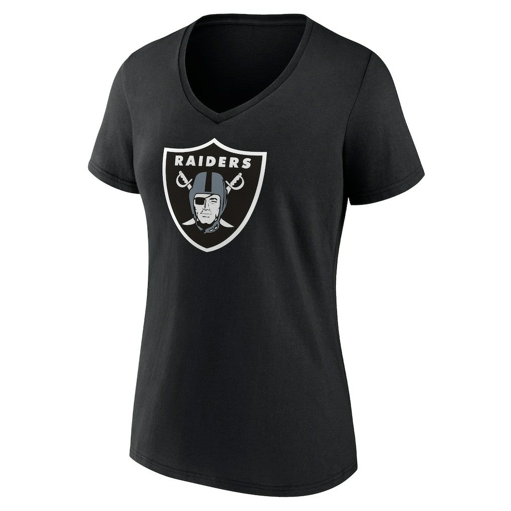 Las Vegas Raiders Women's Primary Team Logo V-Neck T-Shirt - Black outlet