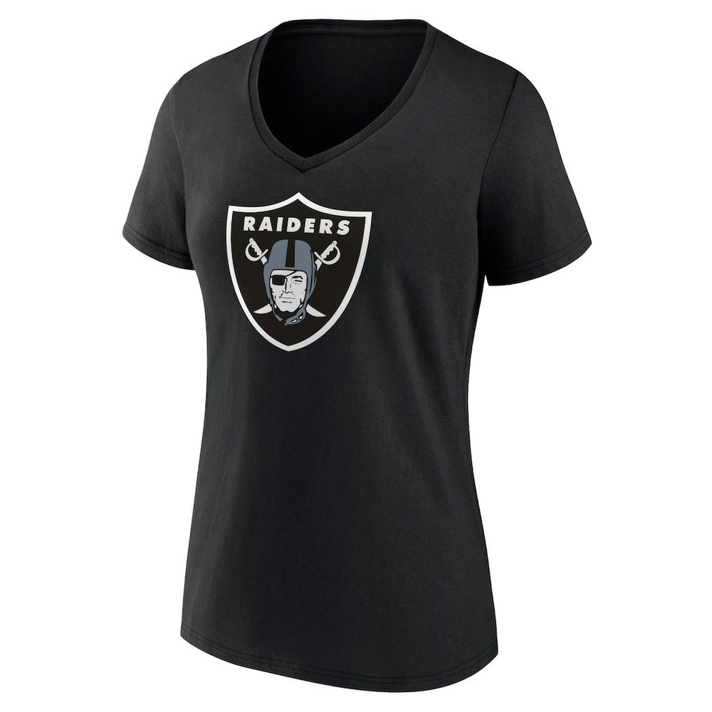 Las Vegas Raiders Women's Primary Team Logo V-Neck T-Shirt - Black outlet