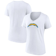 Los Angeles Chargers Women's Primary Team Logo V-Neck T-Shirt - White online