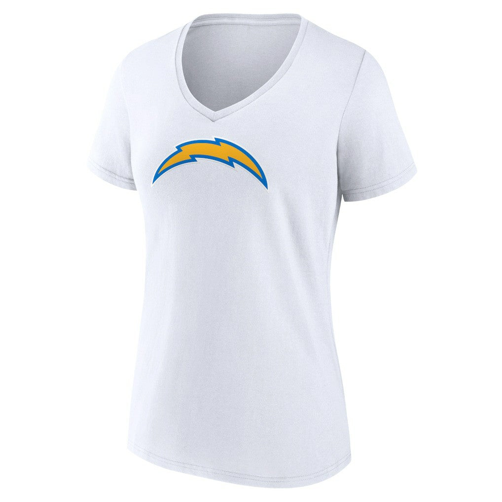 Los Angeles Chargers Women's Primary Team Logo V-Neck T-Shirt - White online