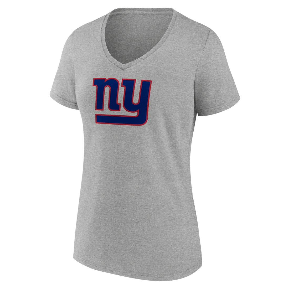 New York Giants Women's Primary Team Logo V-Neck T-Shirt - Heather Gray for sale