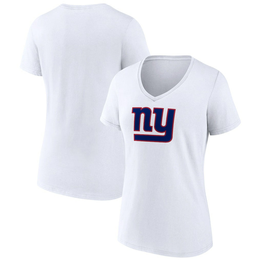New York Giants Women's Primary Team Logo V-Neck T-Shirt - White discount